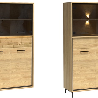 zestaw mebli nowoczesnych Mediolan 3 witryna komoda rtv szafka ława