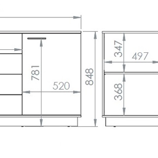 zestaw z oświetleniem Modesto 6 komoda witryna loft dąb czarny do pokoju