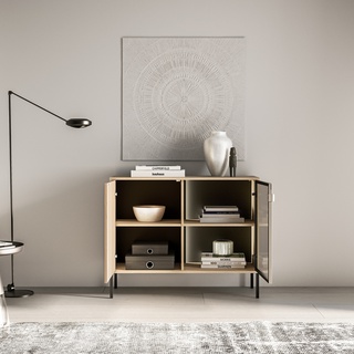 komoda 107 nowoczesna z oświetleniem Barnee 03 szafka elegancka