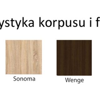 Szafa z lustrem Laura 250 dąb sonoma + dąb wenge Wyprzedaż!