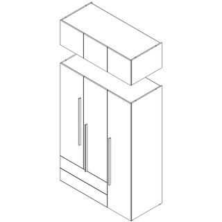 nadstawka 135 na szafę Lorin 17 trzydrzwiowa pawlacz
