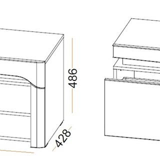 szafka 120 rtv pod telewizor Theo THTV-2 stolik telewizyjny do pokoju