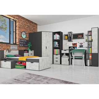 regał 45 otwarty Nano 06 z szufladami półkami słupek do pokoju