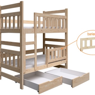łóżko 80x160 podwójne piętrowe małe Tom 2os z materacami dziecięce