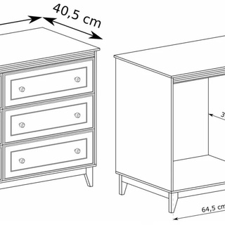 komoda 135 ,5 z szufladami Windsor 03 szafka elegancka do salonu