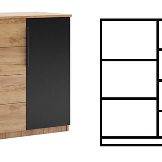 komoda 160 z lamelami nowoczesna Sorento III duża szeroka szafka loft