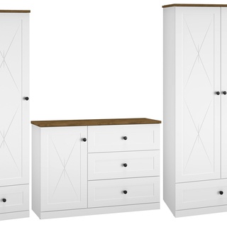 komoda 120 elegancka skandynawska Lille 08 szafka biała do sypialni