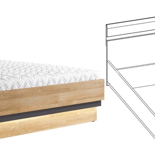 zestaw duży sypialniany York 4 łóżko komoda szafa przesuwna z lustrem