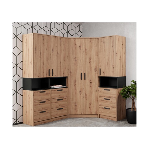 Zestaw duży mebli GRANT 42 narożna szafa bieliźniarka do sypialni pokoju