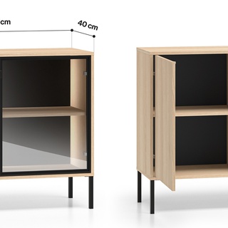 komoda 107 nowoczesna z oświetleniem Barnee 03 szafka elegancka