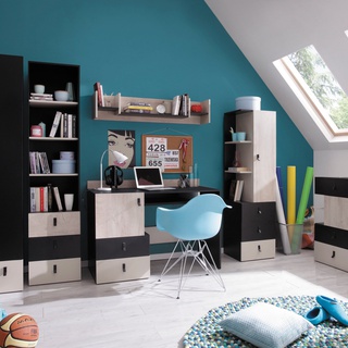 półka 125 na ścianę Planet 13 prosta wisząca do pokoju sypialni