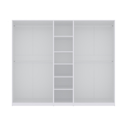 Szafa 250 modułowa prosta narożna TRES Y garderoba otwarta biała