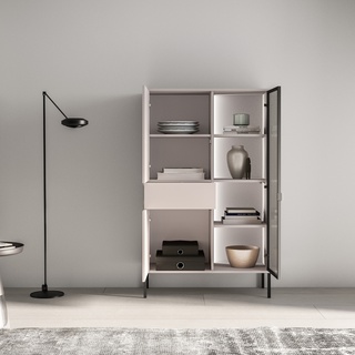 witryna 92 dwudrzwiowa Barnee 01 szafka komoda wysoka przeszklona