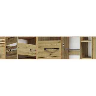 szafa 92 z półkami drążkami ARTIS 01 dwudrzwiowa ubraniowa do pokoju