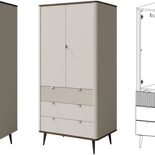 zestaw elegancki Marly 8 komoda toaletka szafa z nogami do sypialni