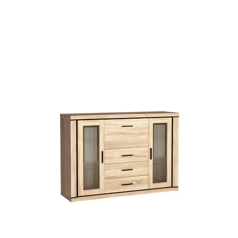 Komoda 157 duża z barkiem DALLAS 07 wysoka szeroka z szufladami