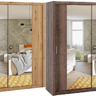 zestaw mebli sypialnianych Bono 3L komplet szafa z lustrem komoda łóżko