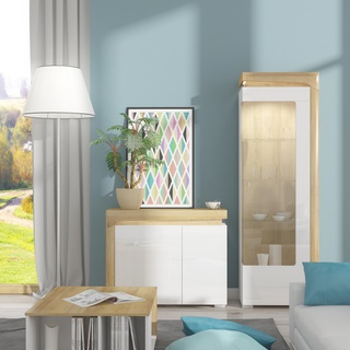 komoda 102 mała Theo THK-2 szafka dwudrzwiowa biała w połysku