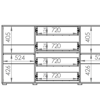 komoda 190 duża szeroka Adagio 06 szafka z szufladami z półkami