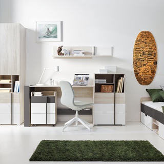 biurko 130 z szufladami Remo 10 / 11 z kontenerkiem duże szerokie