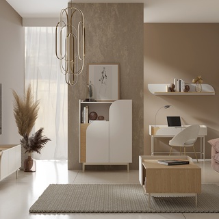 ława 92 z szafkami Carmen 12 kawowy stolik na nóżkach do salonu biura
