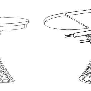 stół 100 - 140 rozkładany okrągły Lucca M na metalowej nodze loftowy