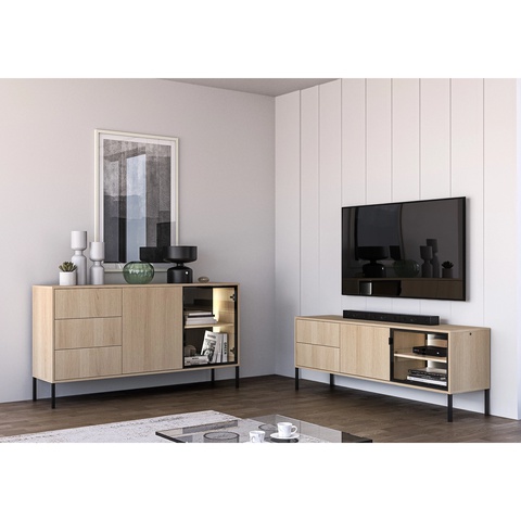 Zestaw elegancki komplet BARNEE 1 komoda rtv szafka do pokoju salonu