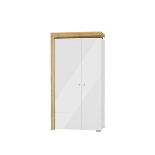 szafa 120 dwudrzwiowa ubraniowa Theo THS-2 z półkami drążkiem biała