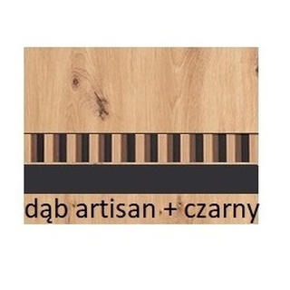 zestaw mebli z lamelami nogami Lamelix K młodzieżowa mała meblościanka z biurkiem loft komplet czarny artisan do pokoju biura