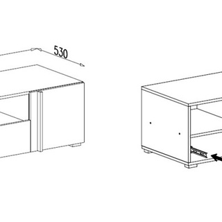 szafka 120 rtv Remo 12 pod telewizor stolik do pokoju młodzieżowego