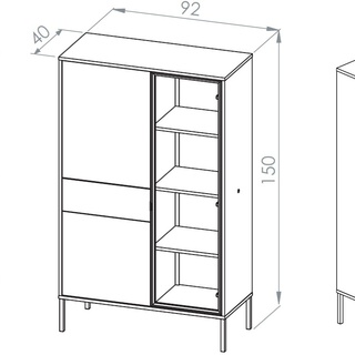 zestaw rtv meblościanka Barnee 4 nowoczesna mała do salonu pokoju