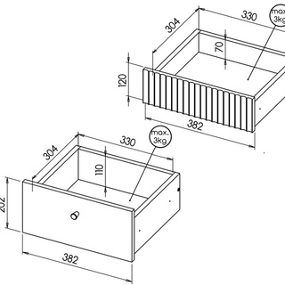szafka 42 nocna z szufladami nogami Prestigo 12 loft stolik nocny