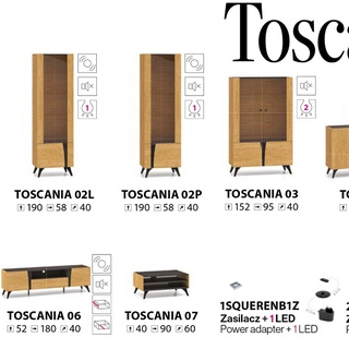 zestaw komplet Toscania 5 komoda szafa do pokoju sypialni korytarza