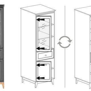 zestaw mały elegancki Terra 3 rtv meblościanka mała do salonu pokoju