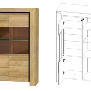 zestaw mebli pokojowych Sirocco 3 komoda witryna komplet do pokoju