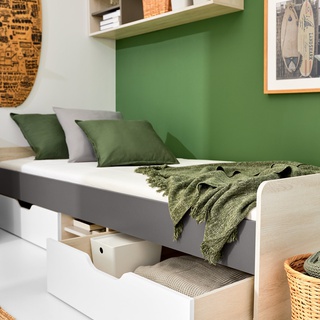 łóżko 90x200 z szufladami Remo 15 pojedyncze 90 jednoosobowe dzieci