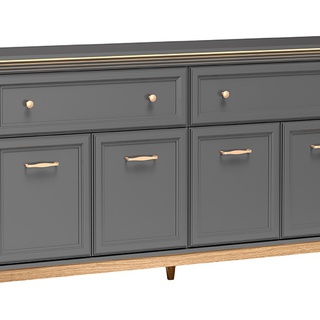 komoda 179 duża Terra 02 szeroka na nóżkach z szufladami półkami