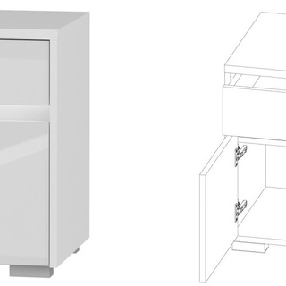 zestaw mebli młodzieżowych Alaska 2 biurko łóżko szafa biała połysk