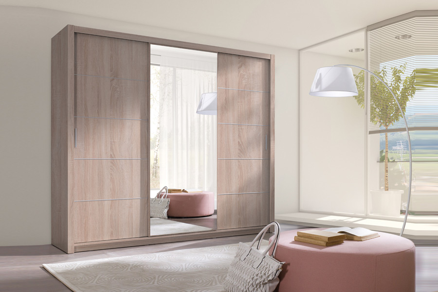 Szafa przesuwna 250 dąb sonoma Wyprzedaż!