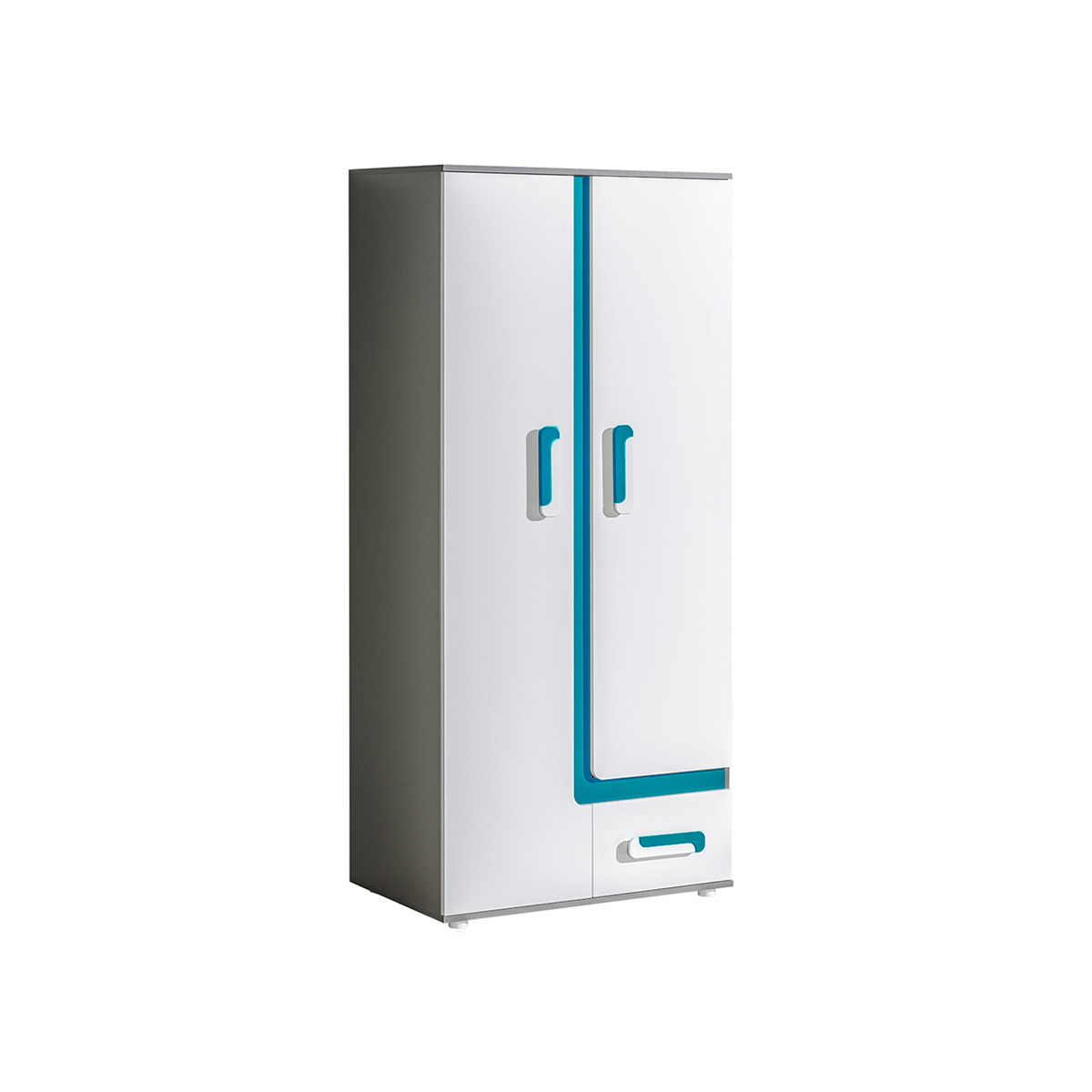 szafa 85 dwudrzwiowa Apetito Bis 01 dla dziewczynki chłopca róż turkus