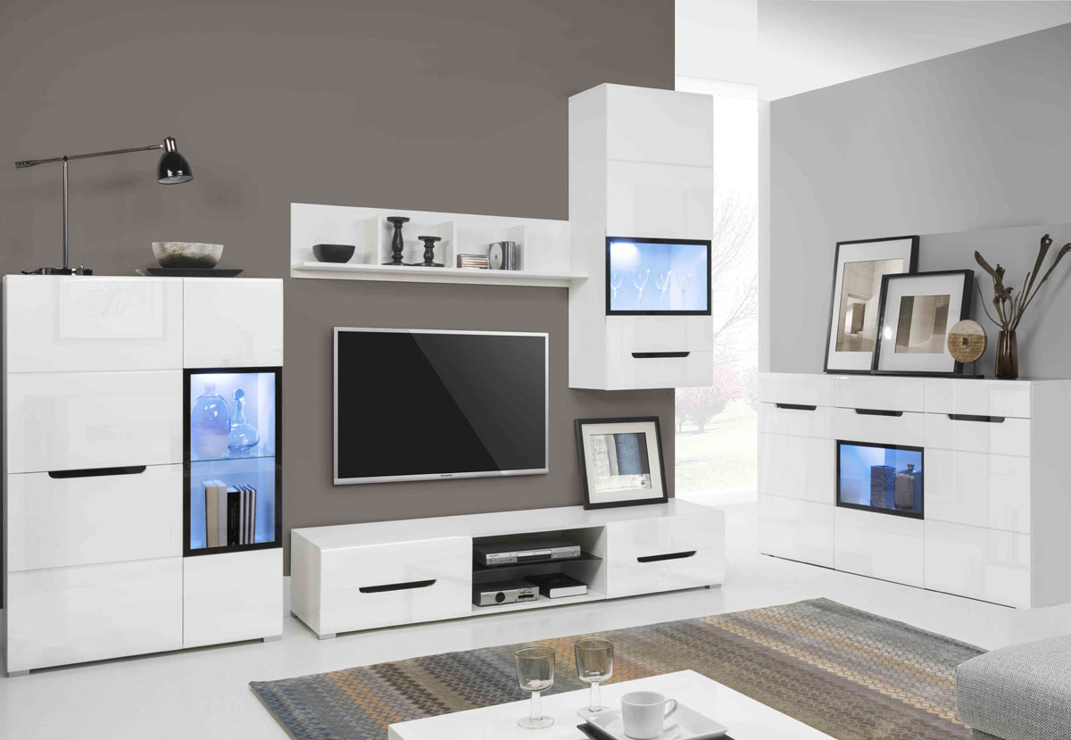 Meblościanka Pedro z komodą i ławą