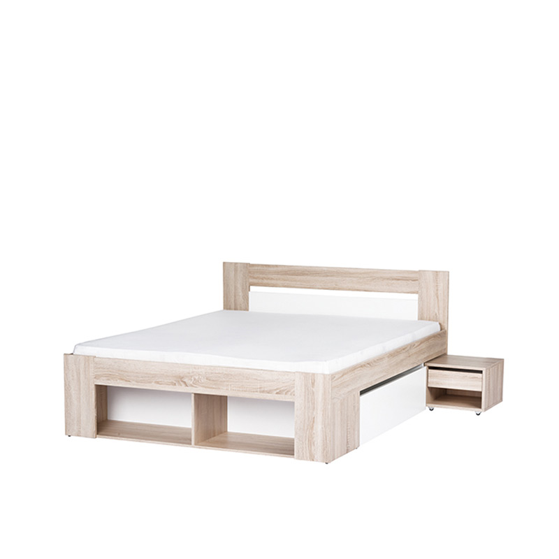 Łóżko Milo 09 z 2 szafkami nocnymi i 2 szufladami