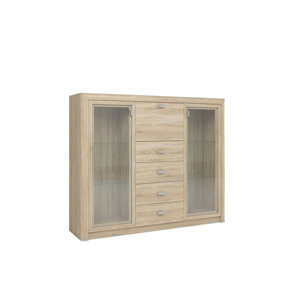 Komoda LED Cleo KBS ze szklanymi półkami