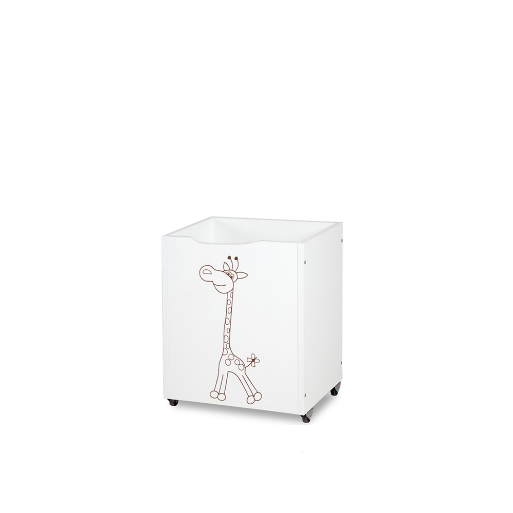 Pojemnik na zabawki Safari Żyrafka Biały