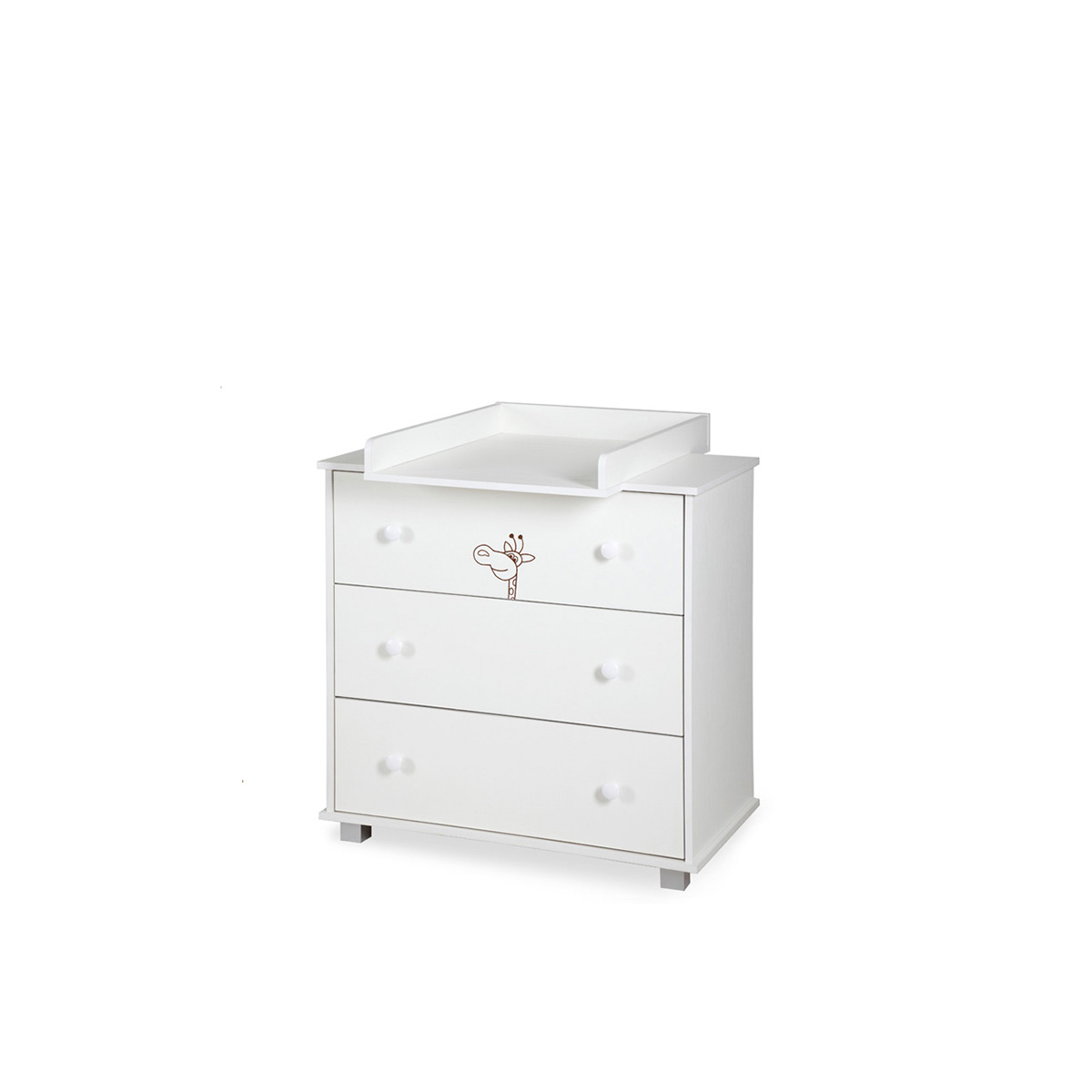 Komoda z przewijakiem Safari Żyrafka Biała