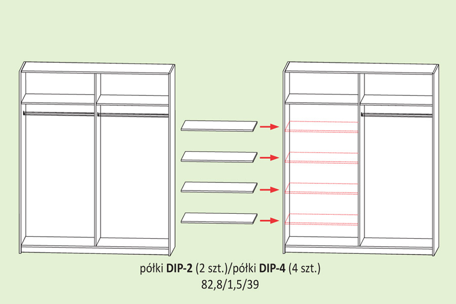 Półka Diana DIP-4 (4 szt.)