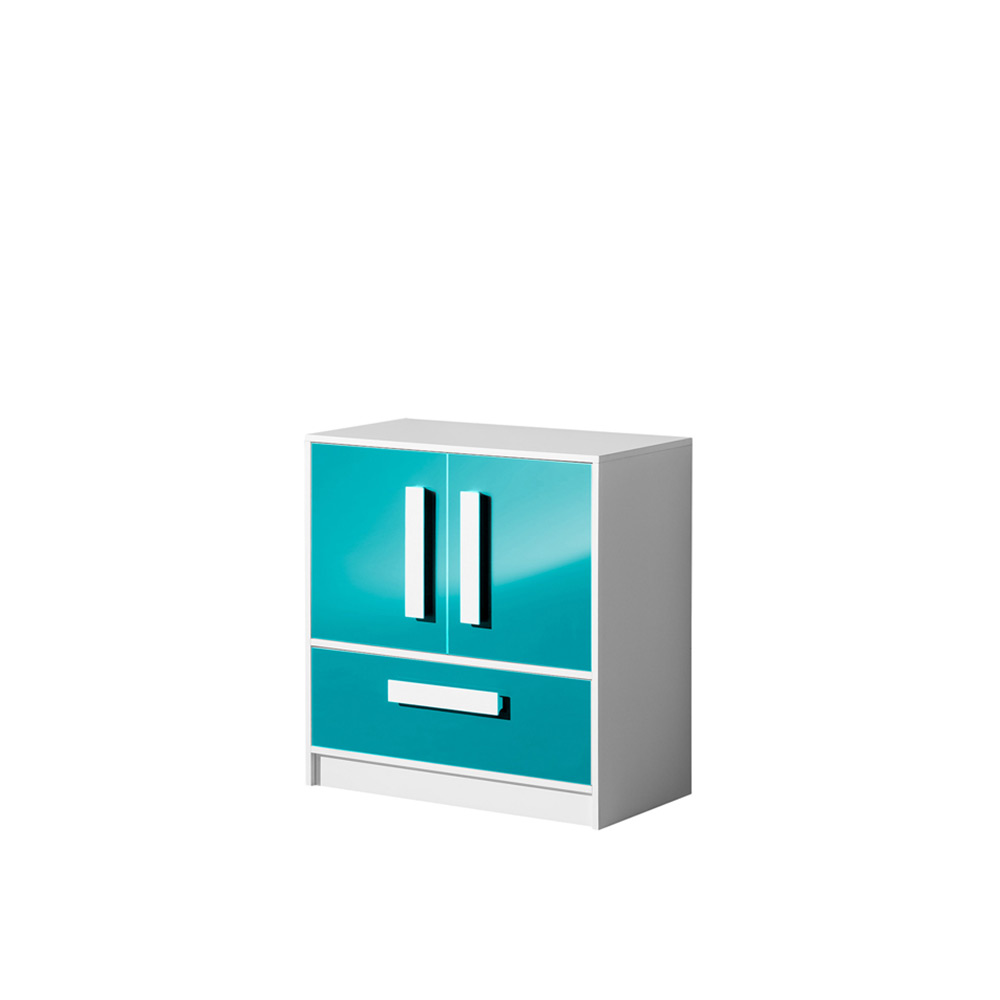 komoda 80 z szufladą dwudrzwiowa Guliver 08 mała szafka w połysku