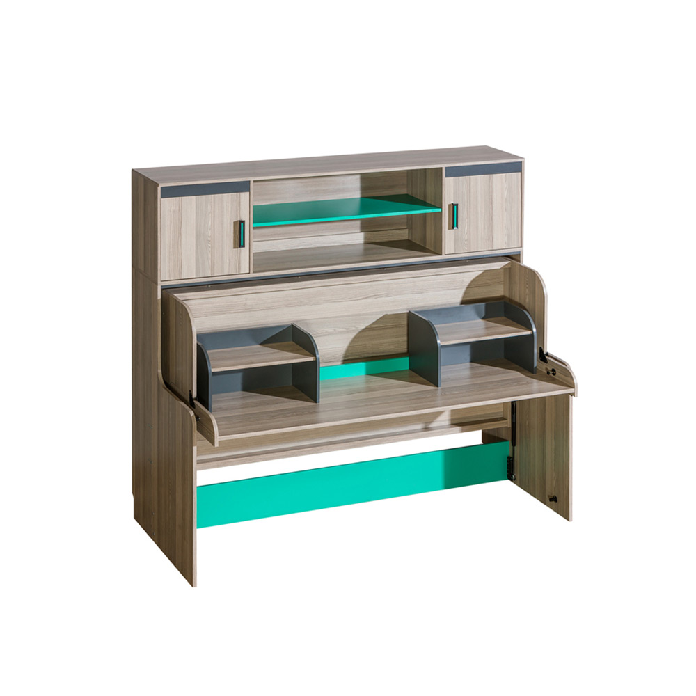 Łóżko z biurkiem i półkami Ultimo 16+17+18+18