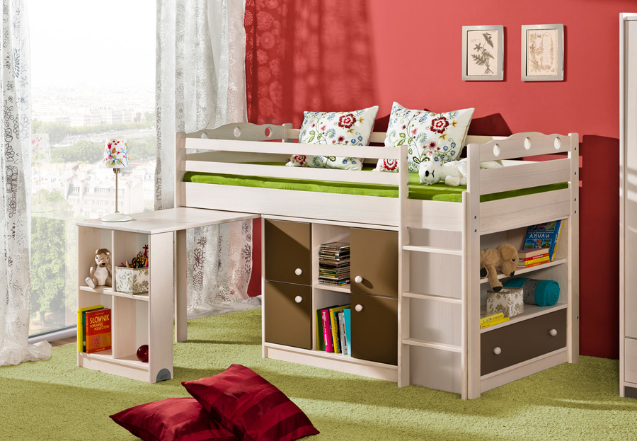 Łóżko pojedyncze Kamil z komodami