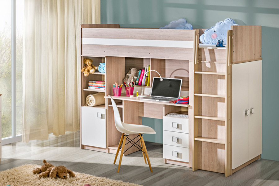 Łóżko z biurkiem Uno santana